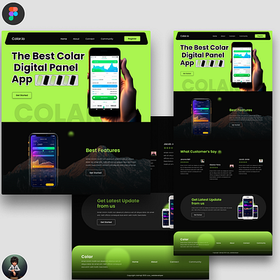 Colar Website UI Design design frontenddeveloper graphic design ui ux web design