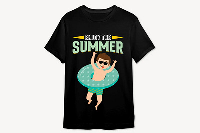 Enjoy the summer, T-shirt Design 3d animation app branding clipart design enjoy the summer funny shirt graphic design illustration logo t shirt design