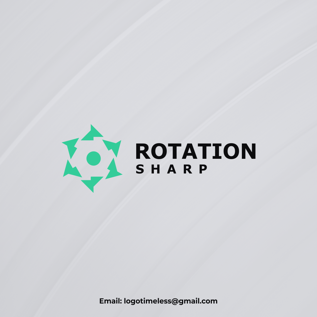 circle rotation two arrows logo vector - Stock Image - Everypixel