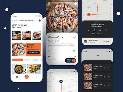 Food Delivery App app branding design food food app graphic design logo motion graphics ui ux