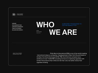 Philip Morris International animation design ui ux web