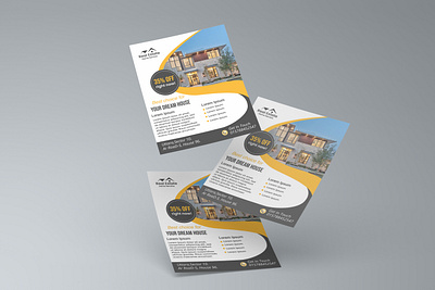 Simple Real Estate Flyer Concept book cover branding business design flyer graphic design illustration real estate vector