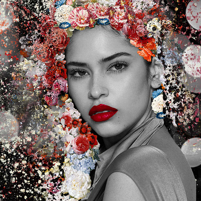 Floral Muse Collection with Juliana(@julianaherz) collage design designer digitalcollage fashion flowerart graphic design photomanupulation
