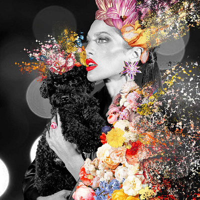 Floral Muse Collection with Angelina (@angelinapirts) collage design designer digitalcollage fashion flowerart graphic design illustration photomanupulation