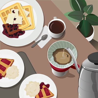 Breakfast breakfast design food illustration illustration vector