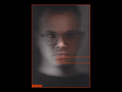 SCANNER-SELF: POSE B copyscan design getty graphic minimal red scanner self portrait