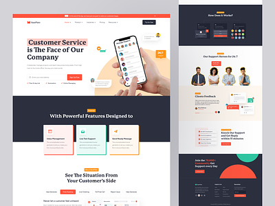 Support Service Firm - Software (SAAS) Landing Page app landing page app ui design creative customer support homepage landing page landingpage mhmanik02 saas landing page software landing page support center support farm ui design uidesign web design webdesign webpage website website design