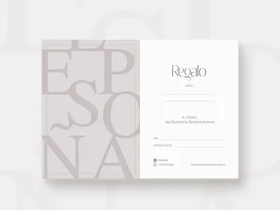 Gift certificate for language tutor 🤓 brand identity branding branding design gift certificate gift voucher graph graphic designer language classes layout letterhead logotype minimal design minimal logo minimalistic branding modern logo print print materials scandinavian style thank you card typography