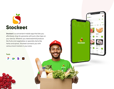 Grocery Shopping Mobile App | Case Study app design case study delivery ap food app food delivery grocery app grocery delivery mobile app ui ui design uiux ux ux design