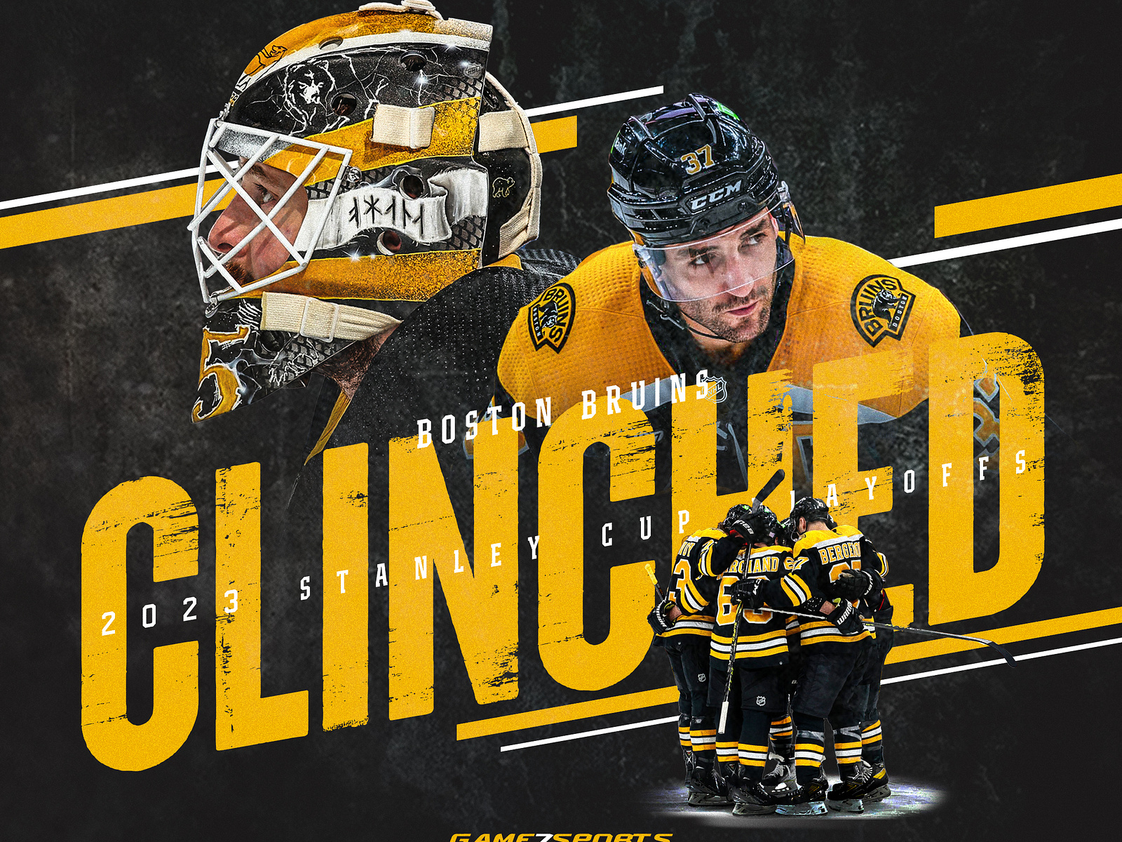 Boston Bruins Playoffs Clinched Artwork by Handsome Rob Media on Dribbble