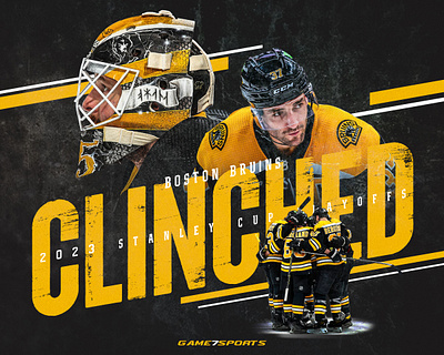 Boston Bruins Playoffs Clinched Artwork