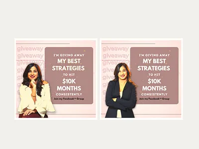 Giveaway Posts for Instagram and Facebook design facebook giveaway highticket instagram leadgeneration