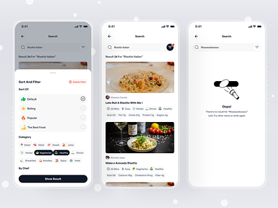 Exploration - Memasaak Search Page app book branding cook design food graphic design learn mobile page search study ui ux