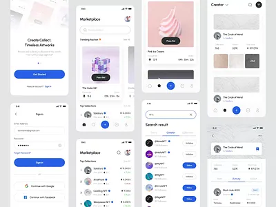 Aksty - NFT Marketplace UI Kit + App (3 in1) android app code kit dark mode design design kit ios kotlin light mode nft nft app nft maketplace nft marketplace app nft mobile app nft ui kit product product ui kit swift ui ui ui kit