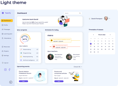 Education Dashboard UI Design dash design illustration minimal ui ux website