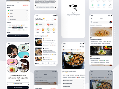 Exploration - Memasaak App app book branding cook cooking design eat food graphic design learn mobile study ui ux