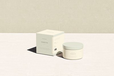 Cosmetic Box & Jar Mockup Set 3d box mockup branding cosmetic jar cosmetic mockup design jar mockup mockup mockup set