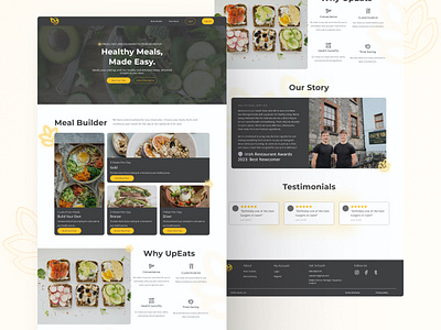 Healthy Meal Prep Landing Page branding design ui ux