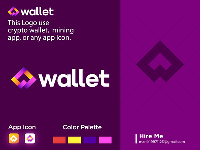 Crypto Wallet Logo design - Unused (Ready For Sale) africa brand design branding charity colorful creative logo ecommerce gradient lgoo logo design logo designer logodesign logos modern logo non profit simple top logos tradition visual wallet web3 logo