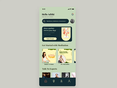 Dhyana - Guided Meditation & Mental Health Tracking App appdesign design designertool designertools figma ui uidesigner uiux ux uxdesigner uxxasestudy