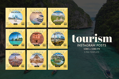 Tourism Posts design graphic design illustration ui vector