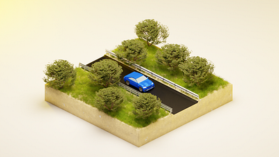 Small landscape - 3D Individual pr - Created by Blender 3.3 LTS