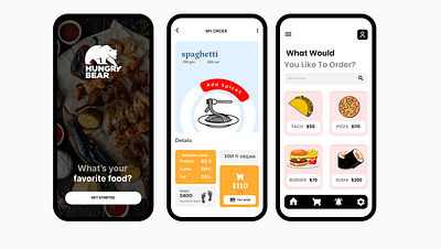 food delivery app digital illustration dribbble best shot graphic design illustration ui ux uiux