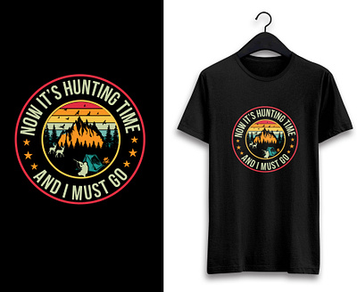 Hunting T Shirt app branding design graphic design illustration logo typography ui ux vector