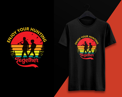 Hunting T Shirt app branding design graphic design illustration logo typography ui ux vector