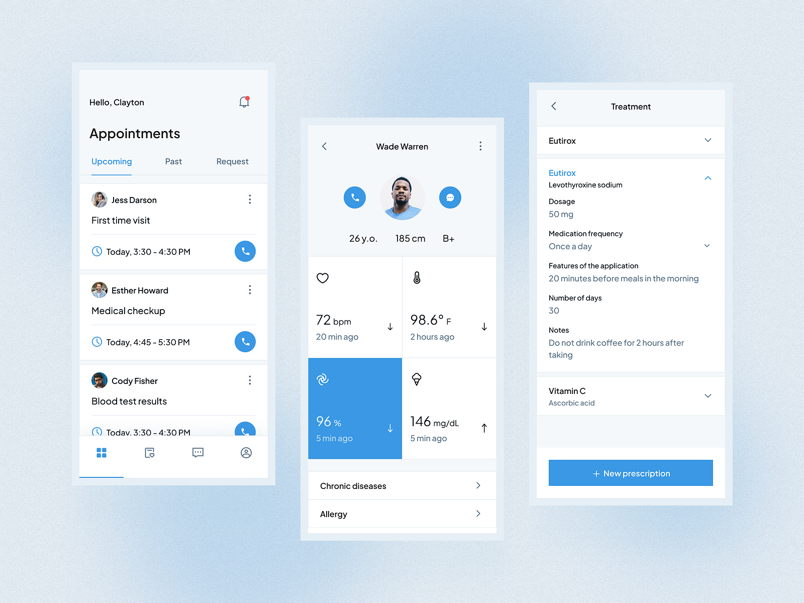 EMR mobile app for doctor by Cleveroad on Dribbble