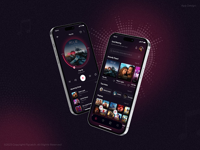 Music Player App appdesign appinterface design digitaldesign discovermusic interface mobileapp musicapp musiclibrary musiclover musicplayer musicrecommendations musicstreaming musicsuggestions playlist songplaylist ui userexperience userinterface ux