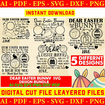 Dear Easter Bunny Svg Design Bundle 3d animation branding community logo design ester graphic design illustration logo meliodas typography ui vector