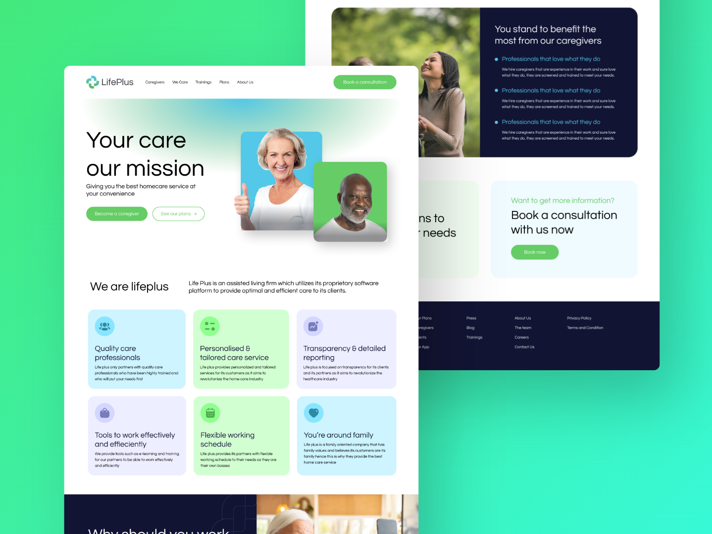 LifePlus Website Landing Page branding landing page logo ui website
