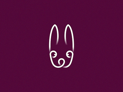 Rabbit concept line logo rabbit