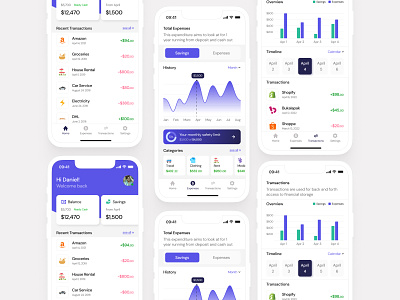 Piggy Bank App app bank design figma finance fund interface ios minimalism mobile app money ui uiux ux