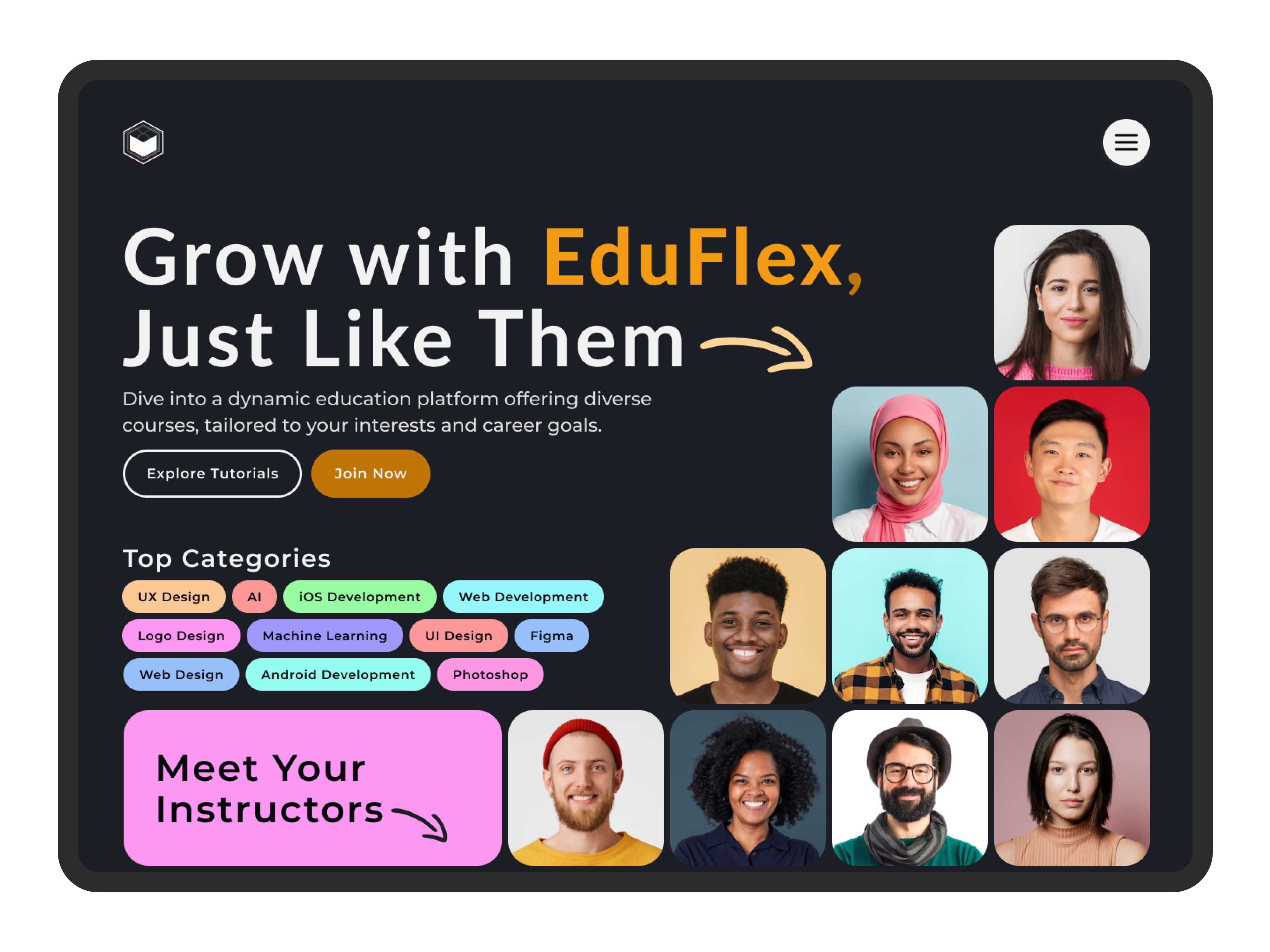 EduFlex E-Learning Web Design app design e commerce e learning figma jewelry landing page landingpage smartanimate ui uidesign uiux ux uxdesign webdesign