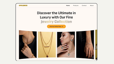 Jewelry Store - Landing Page💍 app design e commerce jewelry landing page landingpage smartanimate ui uidesign ux uxdesign webdesign