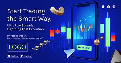 FOREX BANNER MOBILE APP TRADE (FB SAMPLE) banner design facebook facebook post forex trade banner