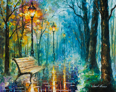 NIGHT OF INSPIRATION — oil painting on canvas leonidafremov