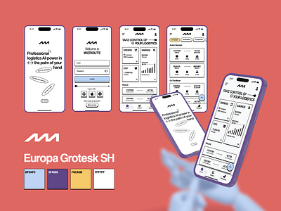 Mobile App Design For AI Logistics Start-up app appdesign branding design graphic design logo ui ux