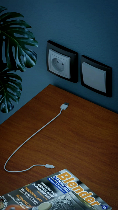 Turn on the light before plugging your charger :D 3d abstract animation graphic design illustration loop