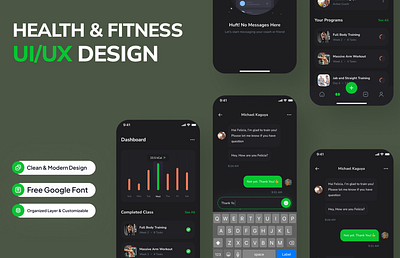 health fitness website mobile app 3d animation app branding design graphic design illustration logo motion graphics typography ui ux vector