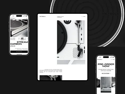 VICTROLA — Online Store of Turntables branding clean design grid home minimal mobile music online store product section store typography ui ui design ux ux design web website white