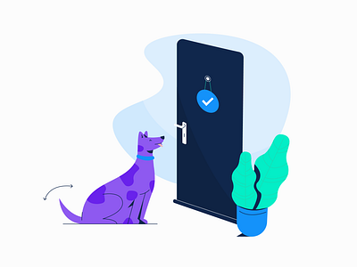 Someone is waiting for you! brandillustration branding design digitalart digitalillustration dog graphic design illustration socialmedia time vector