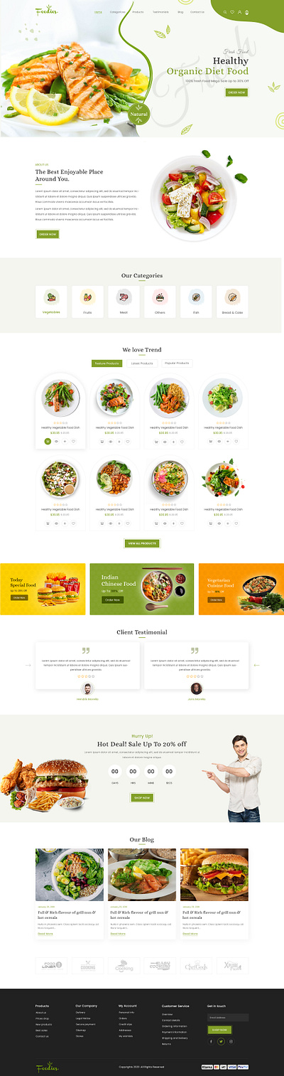 Foodies Lending Page 3d animation food website graphic design logo motion graphics ui