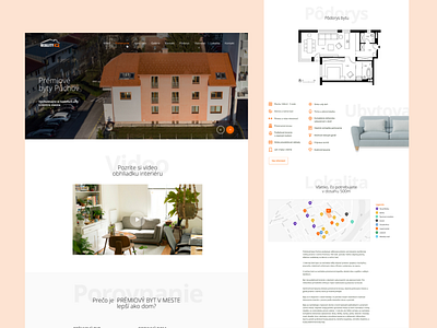 Prémiové byty Púchov - Landing page for property figma flat graphic design home homepage infographic landing landing page product design real estate ui ui design ui ux uidesign ux web web design webdesign website website design