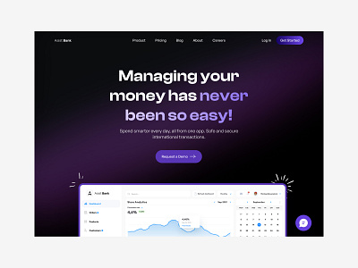 Fintech Landing page design illustration logo mobile app ui ui design uiux design ux website design website redesign