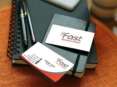 Fast Business Center branding business card design graphic design logo typography