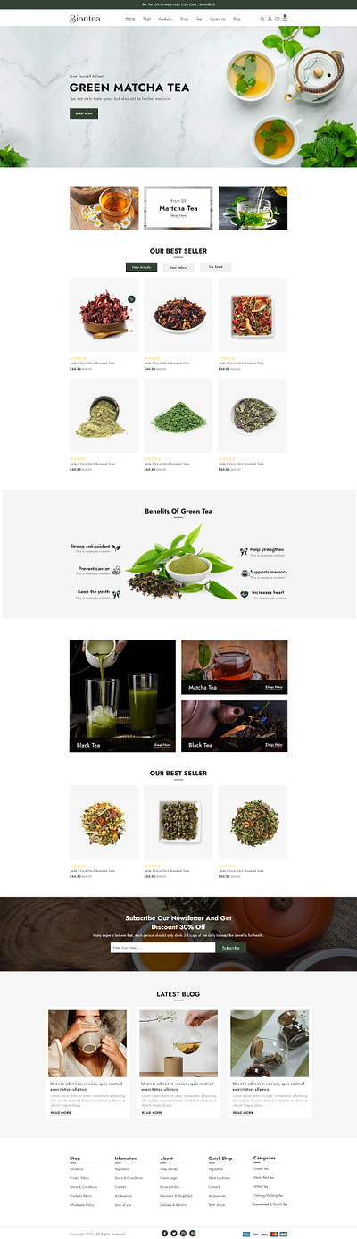 Tea Website about us banner blog design graphic design illustration logo motion graphics slider tea website design