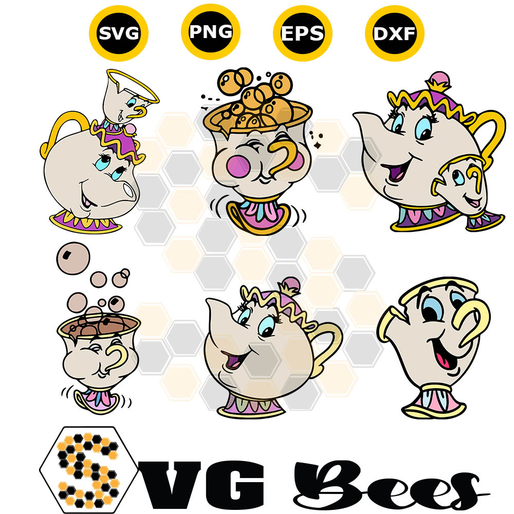 Beauty and the Beast Chip SVG by SVGbees SVG Files for Cricut Get